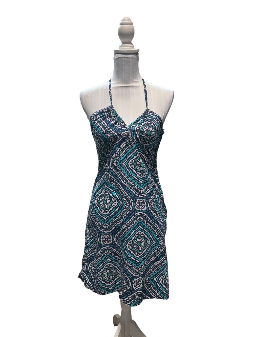 H&M Blue & Green Halter Sundress Size 6